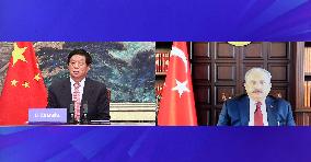 CHINA-LI ZHANSHU-TURKISH PARLIAMENT SPEAKER-TALKS (CN)