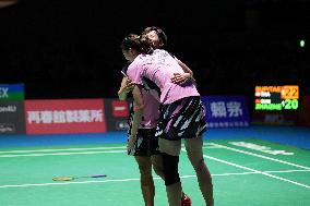 (SP)JAPAN-TOKYO-BADMINTON-WORLD CHAMPIONSHIPS-WOMEN'S DOUBLES-QUARTERFINALS