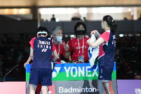 (SP)JAPAN-TOKYO-BADMINTON-WORLD CHAMPIONSHIPS-WOMEN'S DOUBLES-QUARTERFINALS