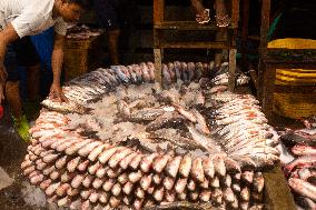 MYANMAR-YANGON-FISH MARKET