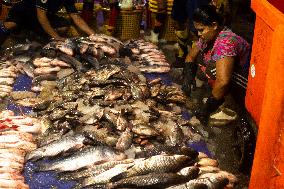 MYANMAR-YANGON-FISH MARKET