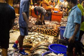 MYANMAR-YANGON-FISH MARKET