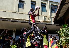 (SP)UGANDA-KAMAPALA-RUGBY SEVENS-NATIONAL TEAM-FLAG-OFF CEREMONY