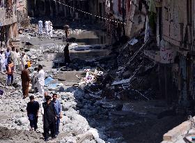 PAKISTAN-SWAT-FLOOD-DAMAGE