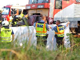 HUNGARY-KUNFEHERTO-TRAIN ACCIDENT