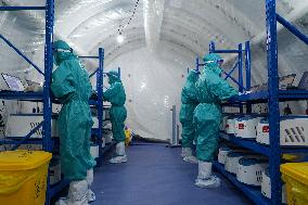 CHINA-SICHUAN-CHENGDU-COVID-19-AIR-INFLATED TESTING LABS (CN)