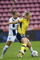 Women's World Championships qualifying match between Finland and Sweden