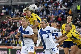 Women's World Championships qualifying match between Finland and Sweden