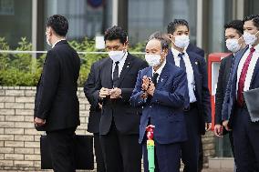 Ex-Japan PM Suga in Nara