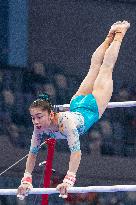 (SP)CHINA-HANGHZOU-ARTISTIC GYMNASTICS-NATIONAL CHAMPIONSHIP-WOMEN'S UNEVEN BARS