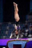 (SP)CHINA-HANGHZOU-ARTISTIC GYMNASTICS-NATIONAL CHAMPIONSHIP-WOMEN'S VAULT