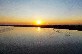 CHINA-INNER MONGOLIA-TOGTOH-YELLOW RIVER-AUTUMN SCENERY (CN)