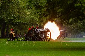 BRITAIN-LONDON-QUEEN ELIZABETH II-DEATH-GUN SALUTE