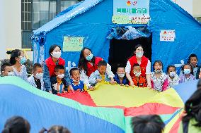 CHINA-SICHUAN-LUDING-EARTHQUAKE-SHELTER-TENT CLASSROOM (CN)