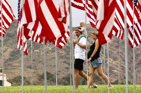 U.S.-MALIBU-9/11 TERRORIST ATTACKS-WAVES OF FLAGS