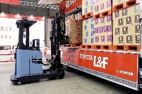 Toyota Industries' automated guided forklift