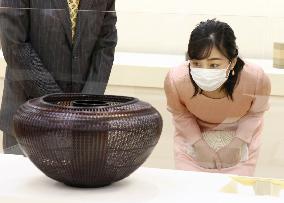 Japanese Princess Kako at traditional crafts exhibition