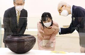 Japanese Princess Kako at traditional crafts exhibition