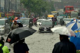 BANGLADESH-DHAKA-MONSOON-WATERLOGGING