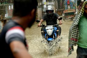 BANGLADESH-DHAKA-MONSOON-WATERLOGGING