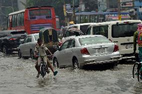 BANGLADESH-DHAKA-MONSOON-WATERLOGGING