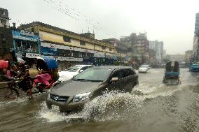 BANGLADESH-DHAKA-MONSOON-WATERLOGGING