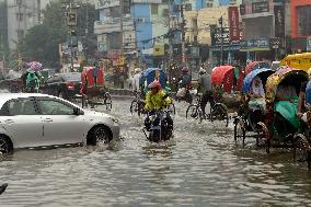 BANGLADESH-DHAKA-MONSOON-WATERLOGGING