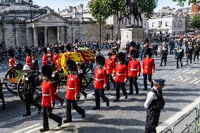 BRITAIN-LONDON-PROCESSION-COFFIN-QUEEN ELIZABETH II