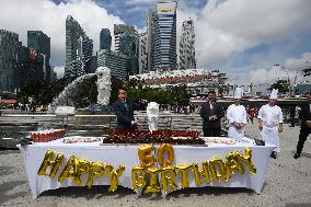 SINGAPORE-MERLION-50TH BIRTHDAY