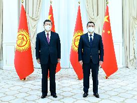 UZBEKISTAN-SAMARKAND-CHINA-XI JINPING-KYRGYZSTAN-PRESIDENT-MEETING