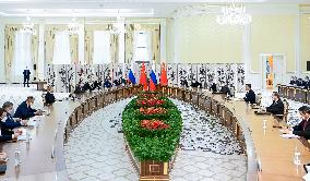 UZBEKISTAN-SAMARKAND-CHINA-XI JINPING-RUSSIA-PRESIDENT-MEETING