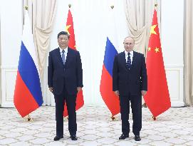 UZBEKISTAN-SAMARKAND-CHINA-XI JINPING-RUSSIA-PRESIDENT-MEETING