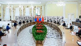 UZBEKISTAN-SAMARKAND-CHINA-XI JINPING-MONGOLIA-PRESIDENT-MEETING