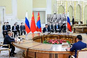 UZBEKISTAN-SAMARKAND-CHINA-RUSSIA-MONGOLIA-MEETING