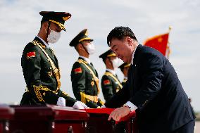 SOUTH KOREA-INCHEON-KOREAN WAR-CHINESE SOLDIERS-REMAINS-REPATRIATION CEREMONY