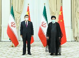 UZBEKISTAN-SAMARKAND-CHINA-XI JINPING-IRAN-PRESIDENT-MEETING