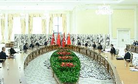 UZBEKISTAN-SAMARKAND-CHINA-XI JINPING-TÜRKIYE-PRESIDENT-MEETING