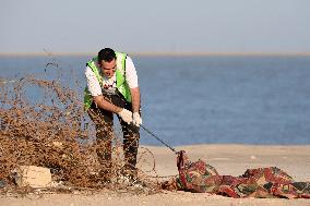 KUWAIT-JAHRA GOVERNORATE-BEACH-CLEANUP