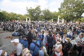 13,000 people rally at Tokyo park to protest against Abe's state funeral