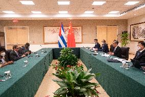 U.S.-NEW YORK-CHINA-WANG YI-CUBA-FM-MEETING