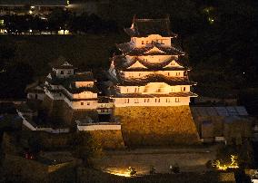 Himeji Castle lights up orange for World Alzheimer's Day