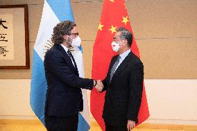 U.S.-NEW YORK-CHINA-WANG YI-ARGENTINA-FM-MEETING