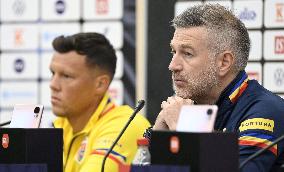 Finnish national team press conference about the UEFA Nations League football match Finland vs Romania