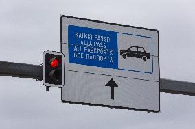 Crossings from Russia at the Vaalimaa border station in Finland