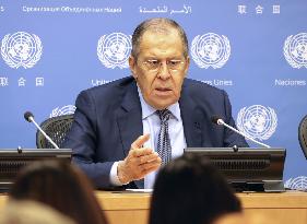 Russia Foreign Minister Lavrov in N.Y.