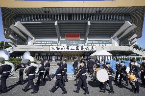 Rehearsal for Ex-PM Abe's state funeral