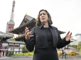 U.S. Vice President Harris visits Zojoji temple in Tokyo