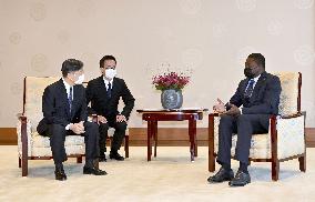 Japanese emperor meets Togolese president