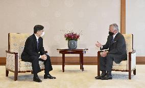 Japanese emperor meets Jordan's king