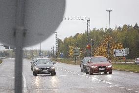 Crossings from Russia at the Vaalimaa border station in Finland